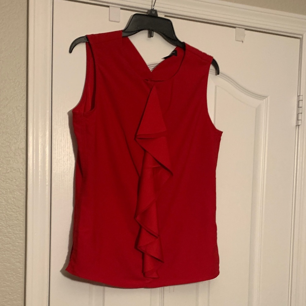 Liz Claiborne Bold Red Sleeveless Blouse